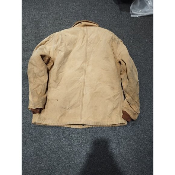 Carhartt C03 Arctic Traditional Coat Mens XL Tan Distressed Thrashed Work Jacket - Picture 7 of 9